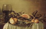 Pieter Claesz Breakfast with Ham oil